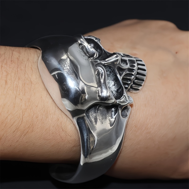 Men's Retro Gothic Large Skull Bracelet